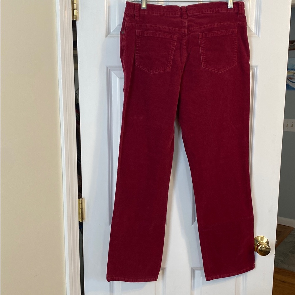 Gloria Vanderbilt Rich Red Corduroy Pants - Picture 3 of 3